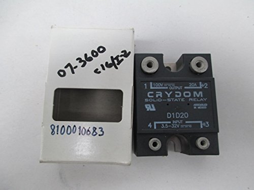 CRYDOM D1D20 SSR, PANEL MOUNT, 100VDC, 32VDC, 20A