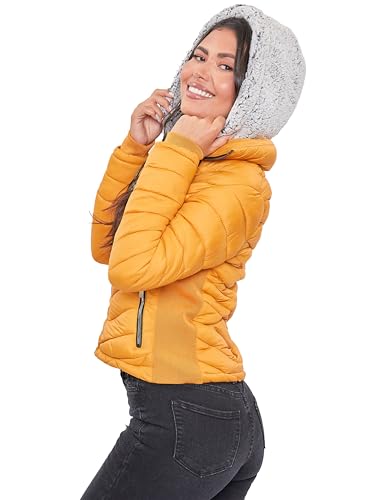 YMI Women's Junior Full Length Puffer Jacket with Detachable Sherpa Hood3