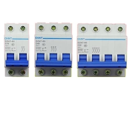 Magnetotérmico de 4 polos DZ47-60 de 40A para protección de redes cuadrifásicas