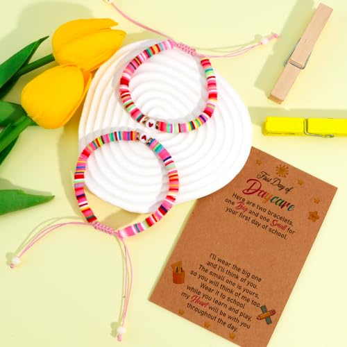Image of Back to School Mother Daughter Bracelets Kindergarten Daycare 1st Grade 2nd Grade School Gifts First Day of Preschool