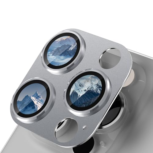 CloudValley for iPhone 16 Pro/iPhone 16 Pro Max Camera Lens Protector, [AR+AF 98% Transmittance] [Full Coverage] Ultra-HD Tempered Glass Cover, Metal Lens Screen Protective,Natural Titanium