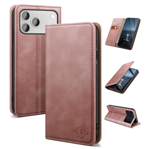 Étui Flip Cuir iPhone 17 Pro Compatible Apple 17 Pro 6.3"