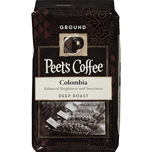 Peet's Coffee Colombia Dark Roast Ground Coffee, 12 Ounce Bag (Pack Of 2) Single Origin Coffee #TOP1