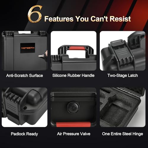 YETEETH Ethylene Vinyl Acetate (Eva) Hard Case For Dji Mini 4K,Mini 2,Mini 2 Se,Waterproof & Shock Proof Carrying Travel Case For Dji Mini 4K,Mini 2,Mini 2 Se Accessories (Only Case),Black