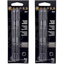 2 Packs - Cross Fountain Pen Cartridge Ink Refills, Black Ink Cartridges, 6 per card 8921