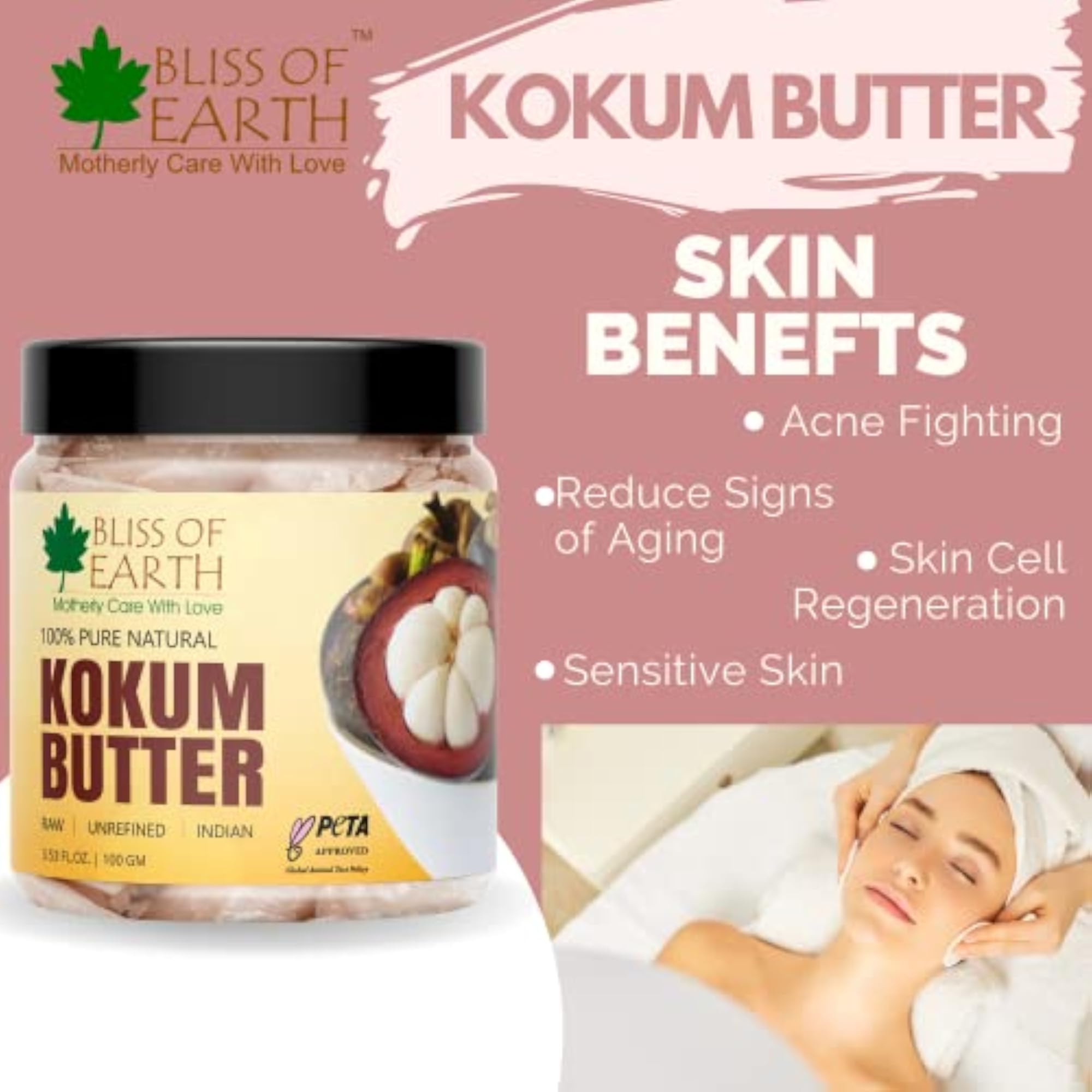 100% Pure Natural Kokum Butter Raw, 100g
