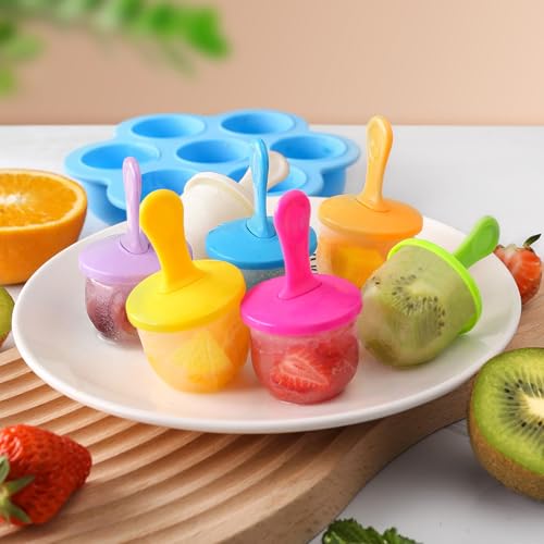 image for JBYAMUS Silicone Popsicle Molds, Ice Pop Molds, Storage Container for 