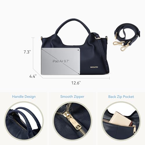 Image of BOSTANTEN Genuine Leather Purses for Women Designer Handbags Crossbody Shoulder Bags Top Handle Satchel with Adjustable Strap