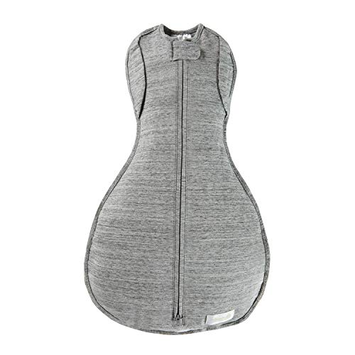 Woombie Convertible Baby Swaddling Blanket I Swaddle Converts to Arms-Free Wearable Blanket for Babies Up to 9 Months, Twilight Heather Grey, 20-25 lbs