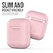 KeyBudz AirPods 2 & 1 Case [Front LED Visible] Protective Silicone Cover and Skin Compatible with Apple AirPods (Without Carabiner, Pretty in Pink)