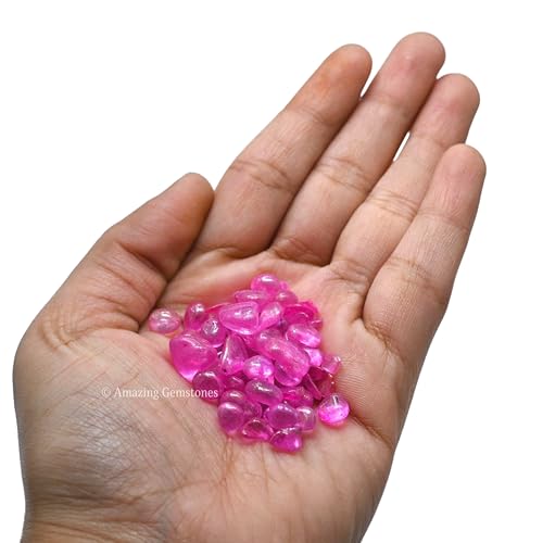 Image of Amazing Gemstone Rose Aura Quartz Crystal Chips Aquarium Gravel Rocks - Aura Quartz Chips Bulk Fish Tank Gravel,Small Tumbled Stone Chips and Tiny Crystals for Decoration (Natural AAA Grade Gemstone)