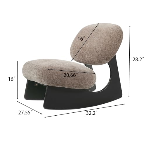Merax Modern Rocking Chair Accent Glider Chair, Espresso by Merax - Used condition - Image 2