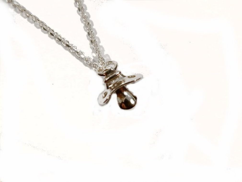 Anhänger Nuckel Silber 925 + Kette 45cm Anker Kinderschmuck Schnuller Nucki