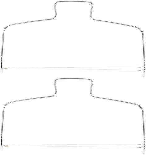 Miniatura 7 de Oumefar 2 unids en forma de arco cortador de pastel de alambre doble herramienta de rebanar pan para pastel de queso para restaurante