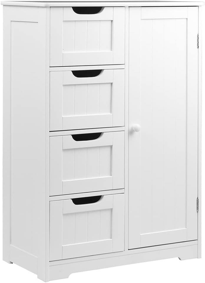 Artiss Bathroom Storage 83cm Height Wood Adjustable Cupboard