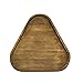 QWASZX Holz Dreieck Tray Handgemachte Dessertplatte Kuchentisch Dekoration Schmuck Ring Lagerung (Color : Coffee)