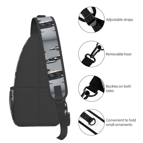 Morral cruzado con diseño de aviones de combate miniatura 5