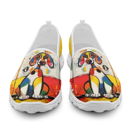 Womens Walking Shoes Cute Mesh Flats Slip on Loafer Casual Ballet Flat Nurse Dress Work Shoes2