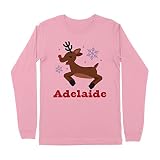 Reindeer Adelaide Christmas Kids Long Sleeve T-Shirt Youth Large Light Pink Reindeer Adelaide Christmas Kids Long Sleeve T-Shirt Youth Large Light Pink