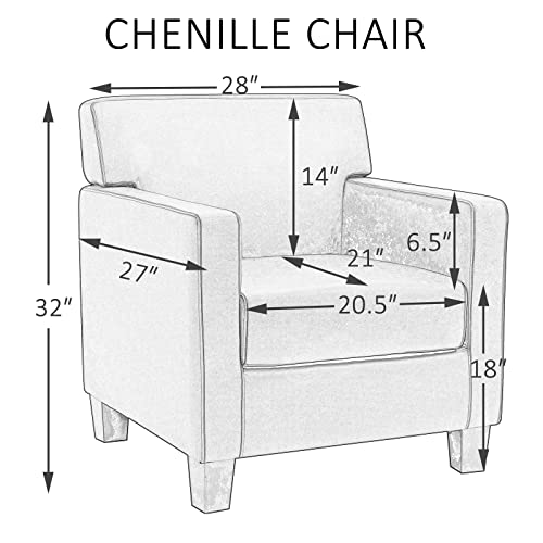Mojay Modern Leather Accent Chair,Single Living Room Sofa Armchair For Small Spaces,Mid Century Comfy Chair With Solid Wooden Legs (Pu, Brown) #TOP1