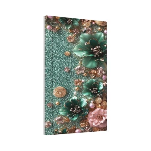 Decorative Switch Covers Plate Bling Green Rose Flowers Crystal Rhinestone Glitter 1 Gang No Device Single Blank Outlet Covers Wall Plate Cover Light Switch Plate Electrical Faceplate