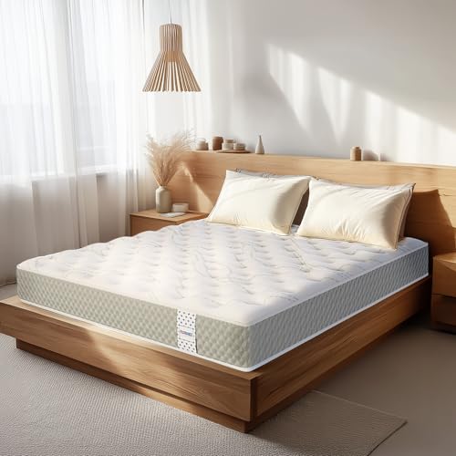 Image of Florance Pincore Latex Mattress with 7-Zone ErgoContour Foam, Medium-Firm, Pressure Relief, Oeko Tex Certified Fabric, King Size Mattress with 3 Layer Construction, 10-Year Warranty, 72x72x10 Inches