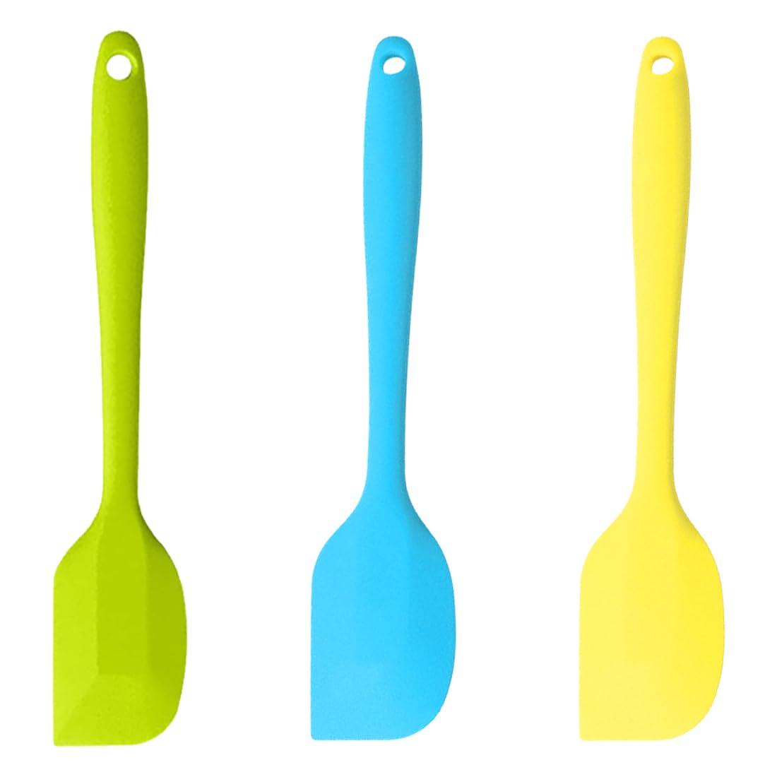 SSRDFU Dough Scraper, Pack of 3 Silicone Spatulas, Metal Core, Heat-Resistant Non-Stick Kitchen Utensils for Cooking and Baking