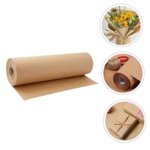 Mikikit Papel Kraft Estraza Marrón para Manualidades DIY Envoltorio Regalos Decoración y Arte