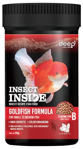 Image of Deep Insect Inside (Cricket) for High Protein Super Premium Gold Fish Formula for High Growth & Colour Enhancing Floating Micro Pellet 50gm