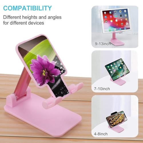 Support téléphone de bureau réglable au design fleur violette unique - 3