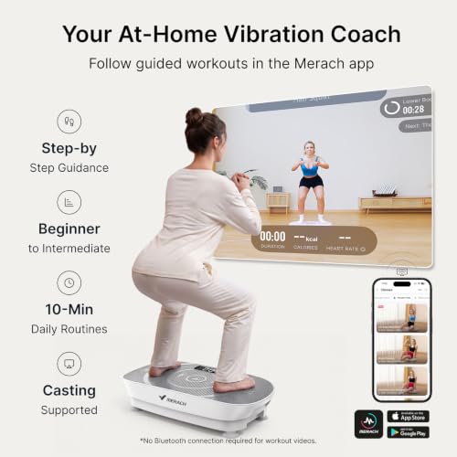 MERACH CV30 Pro Máquina de Ejercicio con Plataforma Vibratoria Curva, Potente y Silenciosa miniatura 5