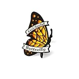 Cute Introvert Anti-Social Butterfly Enamel Lapel Pin Badge - Charm Butterfly Pin Gifts for Women...