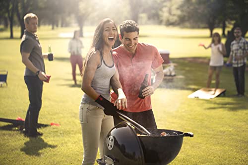 Weber Original Kettle E-5710 Holzkohlegrill/Porzellanemaillierter Deckel und Kessel, 57 cm Grillfläche, One-Touch-Reinigungssystem, Deckelthermometer, Dreibein-Ständer und Räder, Schwarz