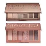 URBAN DECAY Naked Mini Eyeshadow Palettes Bundle - Naked 2 Basics (Neutral Mattes) + Naked 3 Mini (Rosy Neutrals Shimmer)
