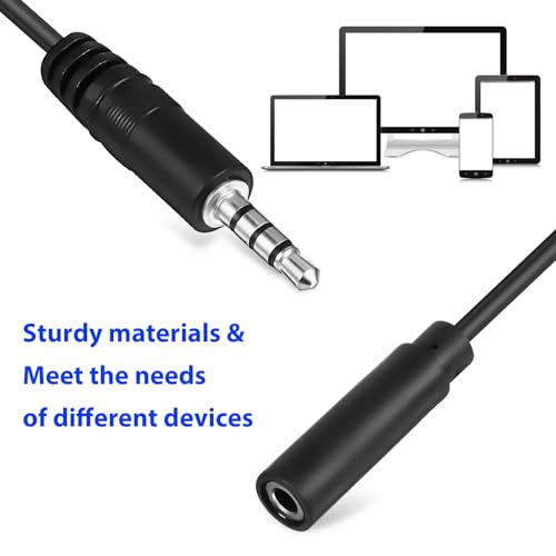 Cables de audio Jack 3.5mm macho a hembra 1m 8pcs miniatura 3