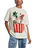 Women Y2k Cute Fruit Tshirt Graphic Oversized Tees Picnic Boyfriend Tee Shirts Vintage Aesthetic Summer Tops (Beige, s)