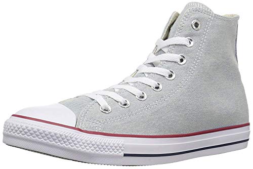 Converse Chuck Taylor All Star Denim HIGH TOP Sneaker, light blue/white/brown, 15 M US