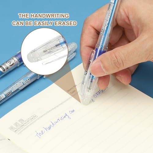 Bolígrafos borrables PATIKIL 0.5mm 24 unidades tinta azul miniatura 3