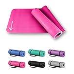 Lockie Fitness Yoga Mat 8 mm Thick, Non Slip Exercise Mat for Women and Men, TPE Foam Pilates Mat, Gym Mat for Home Workout, Yoga, Pilates, Exercise & Gymnastics, 180 x 60 cm (Pink)
