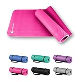 Lockie Fitness Yoga Mat 8 mm Thick, Non Slip Exercise Mat for Women and Men, TPE Foam Pilates Mat, Gym Mat for Home Workout, Yoga, Pilates, Exercise & Gymnastics, 180 x 60 cm (Pink)