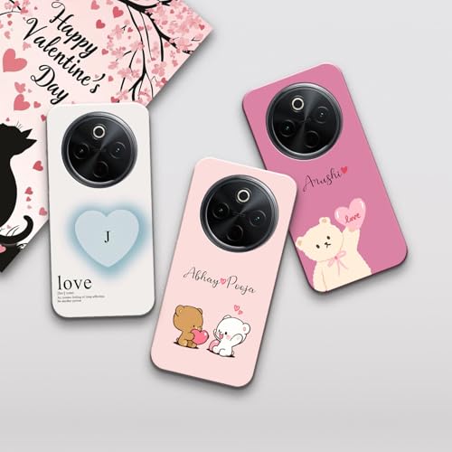 Image of COLORflow Back Cover Compatible with Vivo T4 5G / Y300 Pro 5G / iQOO Z10 5G | Vibe Valentine Love Customized Back Cover Compatible with Vivo T4 5G / Y300 Pro 5G / iQOO Z10 5G