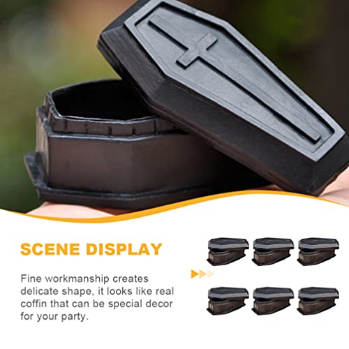 Zerodeko 12 Pieces Mini Black Coffins Boxes, Halloween Coffin Treat Boxes, Plastic Casket Boxes, Coffin Shaped Candy Box With Lid, Mini Coffin Favor Boxes For Halloween Decorations Party #TOP1