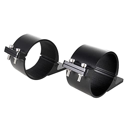 Willpower Abrazadera de tubo 1 par de soportes de montaje de barra de toro de aluminio de 3 pulgadas para portaequipajes de coche, jaula de rodillos, luces de trabajo todoterreno, barra de luz LED