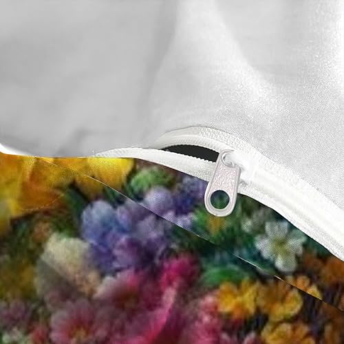 Housse de couette King en microfibre avec imprimé 3D de plantes - 5