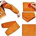 QWORK Leather Welding Apron & Sleeves & Fireproof Shoe Leg Cover, Heat Flame Resistant, Work Apron with Tool Pockets, Welding Safety Boot Covers