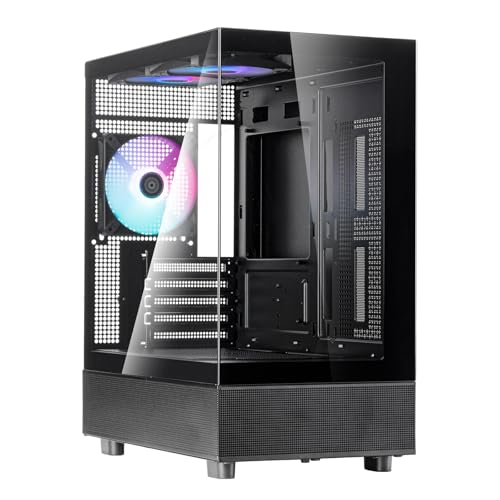 Image of Silverstone Technology Lucid 04 Panoramic Micro-ATX Chassis with a Striking 270 Field of View, SST-LD04-B-ARGB