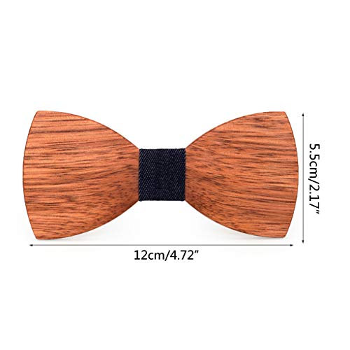 KAMONDA Gravata borboleta masculina de madeira clássica borboleta executiva de madeira sólida