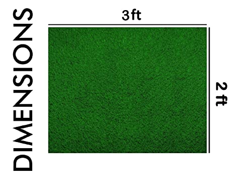 Image of Yellow Weaves 45 Mm Artificial Rectangular Grass Carpet Mat For Balcony And Lown Floor(3 X 2 Feet),Green