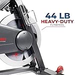 Sunny Health & Fitness Magnetic Exercise Bike, 44LB Flywheel & 300LB Weight Capacity for Intensive Home Workout, Indoor Cardio Training w/4-Way Adjustable Seat, Optional Free SunnyFit App Connection - Image 4