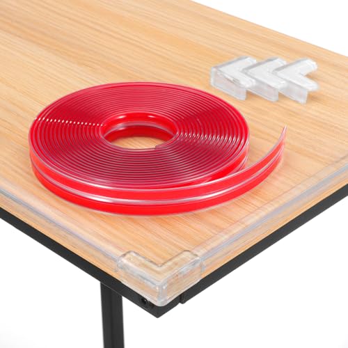 Image of PartyKindom Protectors for Furniture: Rubber Protector Strips for Sharp Edge, Clear Furniture Edge and Corner Guard Strips, 6 Meter Baby Proofing Edge Protector Strips Safety Corner Edge